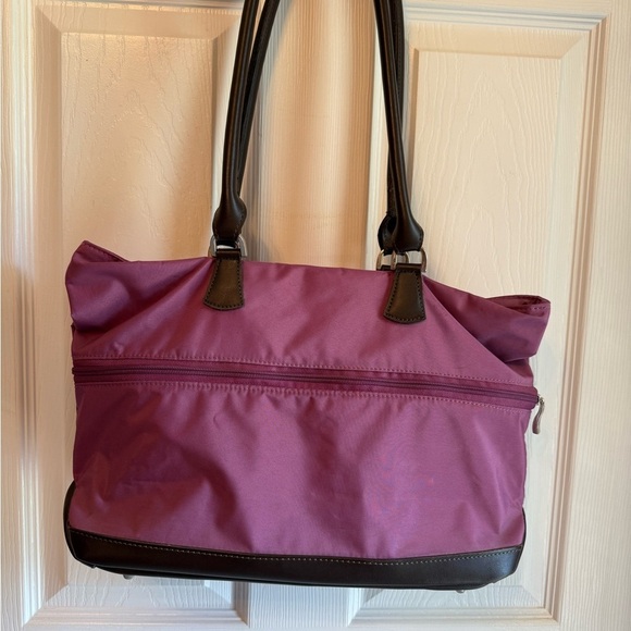 Ricardo Beverly Hills Drop Bottom Footed Carry On Bag Purple 18"T RARE - Picture 5 of 11